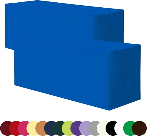 Miniatura 9 de BLACK-4FT Mantel ajustado cubiertas de mesa para mesas rectangulares de 4 pies - Resistente al agua, lavable, tela de poliéster, manteles
