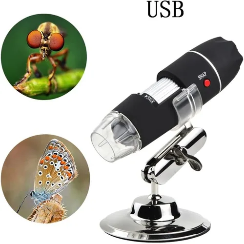 Miniatura 2 de Kit de microscopio megapíxeles 500X digital USB Microscopio Lupa Microscopio Cámara estéreo electrónica Microscopio Lente Adaptadores