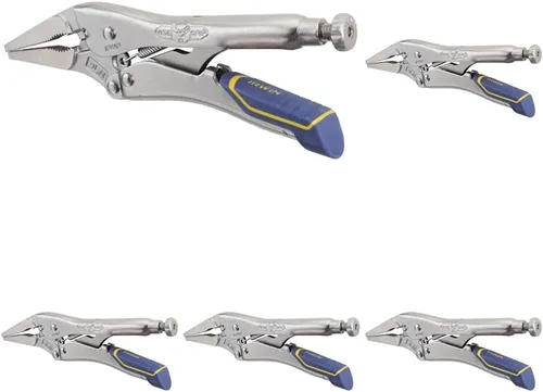 IRWIN VISE-GRIP Locking Pliers, Fast Release, Long Nose with Wire Cutter, 9-Inch (IRHT82582) (Pack of 5)
