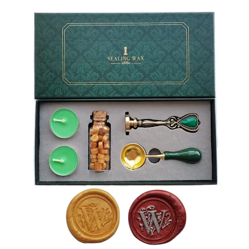 Miniatura 28 de Fancy Letters S - Juego de sellos de cera personalizados, sello de cera para tarjetas de cartas invitaciones letras S