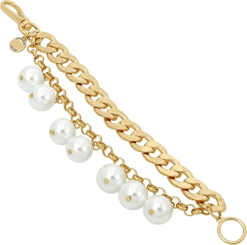 Miniatura 2 de Steve Madden Pulsera con dije de perlas, Metal Plástico, Sin gemas.