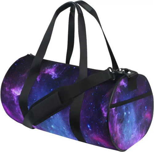 Leideawo Bolsa redonda de gimnasio para mujeres y hombres, multifunción, viajes, entrenamiento, baile, natación, bolsa de deporte, Hermosa flor