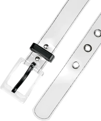 Miniatura 2 de Allegra K - Cinturón de cintura transparente con ojal para mujer