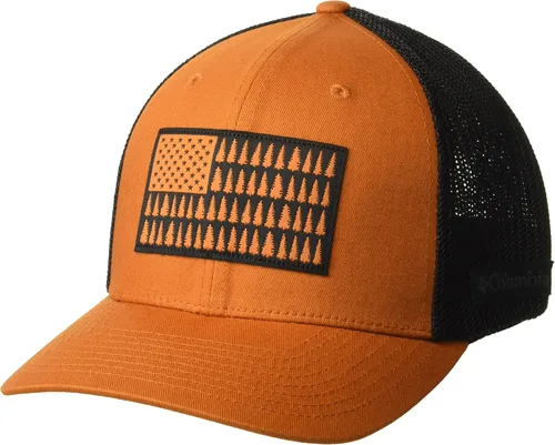 Miniatura 588 de Columbia - Gorra de malla con bandera con árboles unisex para adultos, corona alta