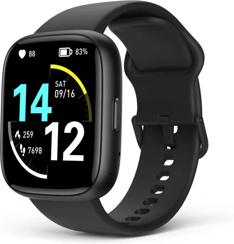 SOUYIE Relojes inteligentes para hombres con llamadas Bluetooth, Alexa integrado, pantalla personalizable HD de 1.83 pulgadas, frecuencia cardíaca,