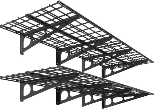 Miniatura 13 de FLEXIMOUNTS - Repisas de pared para garaje, 2 unidades Negro