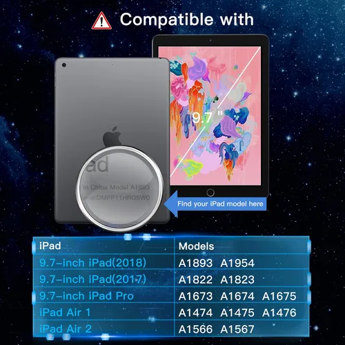 Miniatura 2 de JETech Protector de pantalla para iPad (9.7 pulgadas, modelo 2018/2017, 6ª/5ª generación), Air 2/1, Pro 9.7 pulgadas, película de vidrio templado