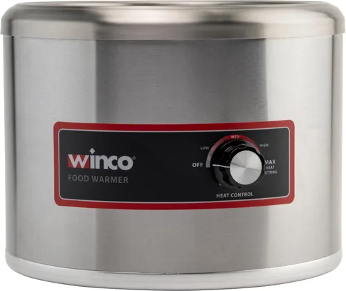 Winco Calentador eléctrico redondo de alimentos, 750 W, 120 V, 11 cuartos de galón