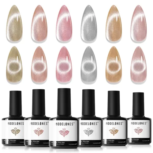 Miniatura 17 de Modelones Imán de uñas de gel de ojo de gato, herramienta magnética 8 en 1 para uñas de gel, varita magnética fuerte para arte de uñas con bola