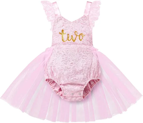 Miniatura 21 de Traje de bebé niña primer cumpleaños traje de encaje tul mameluco princesa tutú vestido de un año cumpleaños pastel Smash fotografía ropa