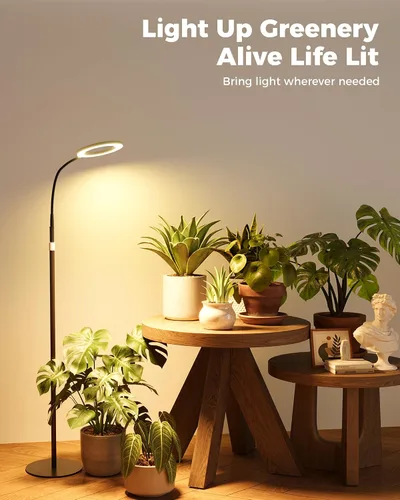 Miniatura 8 de Bamworld Luces de cultivo para plantas de interior, luces de plantas de espectro completo para cultivo en interiores, lámpara de cultivo de piso