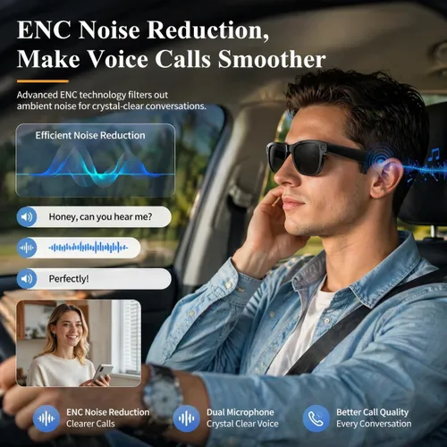 Miniatura 6 de Lentes inteligentes AI con gafas de cámara 4K de 8 MP, gafas de grabación de video 2026 1200P para mujeres y hombres, traducción en tiempo real