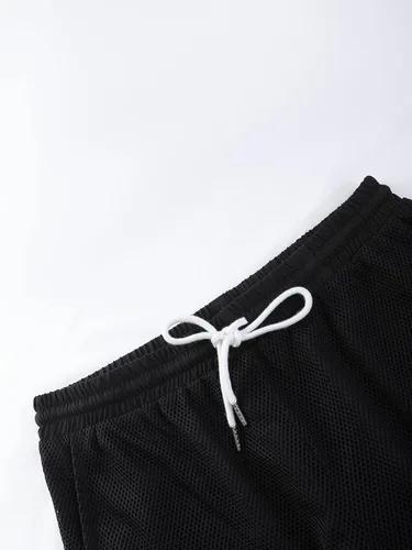 Miniatura 3 de GORGLITTER Conjunto de chándal sin mangas con cuello redondo y pantalones cortos para hombre