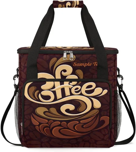 Miniatura 20 de Bolsa de transporte con diseño de acuarela para cafetera de granos de café, bolsa tote de almacenamiento y viaje para café, compatible con cafetera