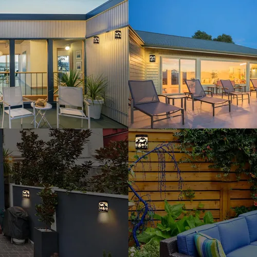 Miniatura 6 de Luces Solares de Pared con Forma de Caballo, Juego de 2 Luces Solares para Valla Exteriores Impermeables para Escalones de Terraza Valla Garaje