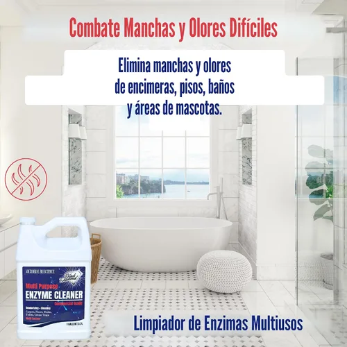 Miniatura 3 de Limpiador enzimático multiusos comercial y eliminador de olores Orina de mascotas y humanos, manchas y olores Desodorizante para alfombras