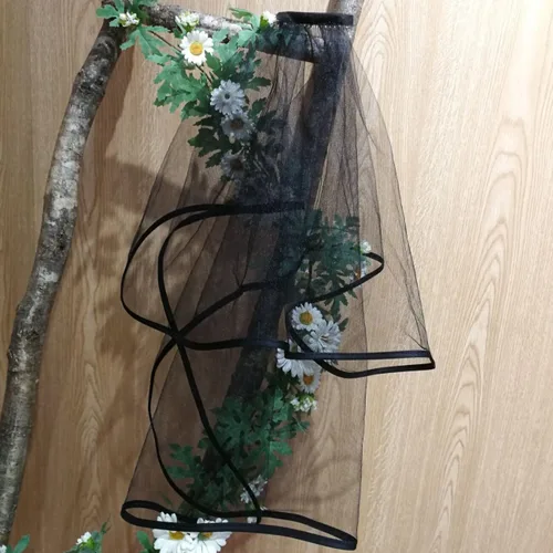 Miniatura 5 de umbresen Velos de novia velos de novia para mujer, velos cortos de tul blanco con borde de cinta con peine para novias, despedidas de soltera
