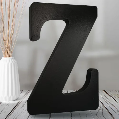 Miniatura 28 de AOCEAN Letras de madera negra de 8 pulgadas Letras de madera sin terminar para decoración de Halloween Letras decorativas de pie Tablero