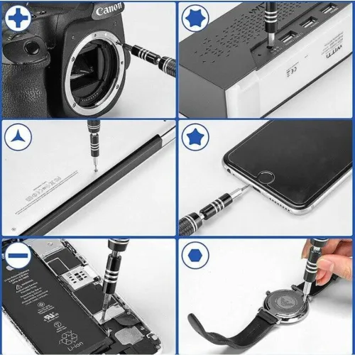 Miniatura 5 de Kit de destornilladores de precisión todo en uno definitivo de 117 en 1: juego de herramientas magnéticas profesionales para MacBook, iPhone