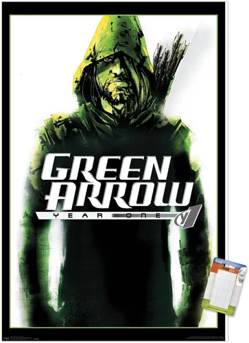 Miniatura 10 de Trends International DC Comics - Póster de pared con diseño de flecha verde, año uno, 14.725 x 22.375 pulgadas, versión enmarcada de madera