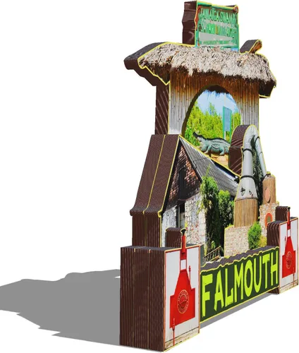 Miniatura 2 de Imán de madera de Falmouth Jamaica 3D para nevera, recuerdos coleccionables, decoración hecha a mano, artesanías, 2