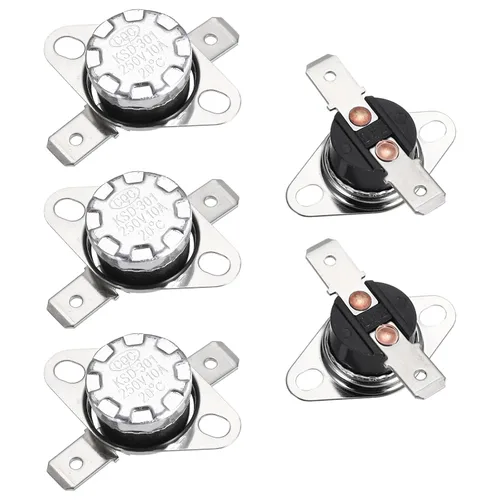 Miniatura 37 de uxcell KSD301 Termostato 32.0 °F/32 ° F 10 A Normalmente Cerrado N.C Ajuste Snap Disc Interruptor de temperatura para microondas, horno, cafeteras 2