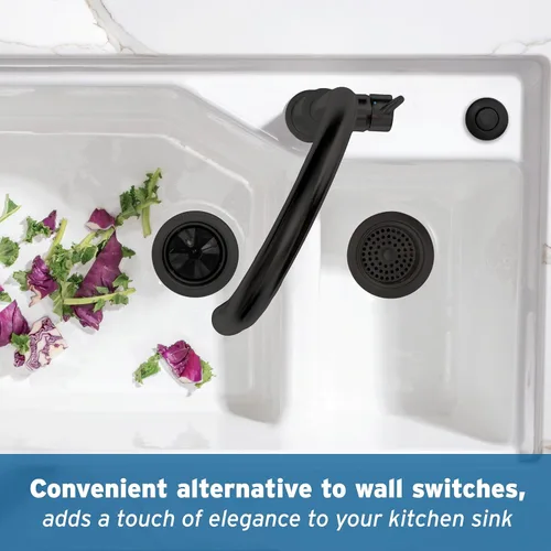 Miniatura 3 de Botón pulsador con interruptor para fregadero InSinkErator SinkTop, STC-MTBLK Negro mate