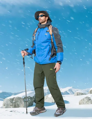 Miniatura 6 de MAGCOMSEN Pantalones de nieve para hombre, resistentes al agua, con forro polar, 5 bolsillos con cremallera, para invierno, snowboard, senderismo