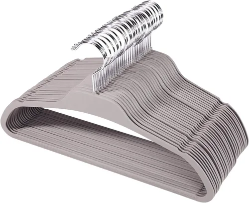 Miniatura 11 de Perchas de plástico para ropa, perchas de goma antideslizantes mejoradas, perchas de ropa duraderas no aterciopeladas, 15.7 pulgadas para ropa