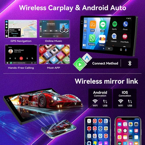 Miniatura 3 de Estéreo de coche para Ford F150 2009-2012 con CarPlay Android Auto, [4G+128G] Pantalla táctil Android 15 Ford F150 Radio de coche con Mirror Link