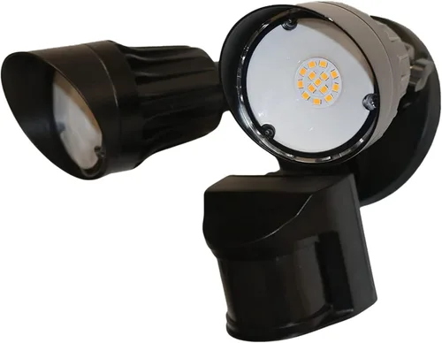 Miniatura 9 de Luz de Inundación LED Negra de 2 Luces Tipo Bala - 3000K Cabezal Doble Ajustable Cableado Directo Luz de Seguridad Exterior, Luz Focal Impermeable