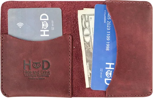 Miniatura 4 de Hide & Drink, Tarjetero plegable hecho a mano de cuero de grano completo, almacenamiento de tarjetas de crédito, organizador de dinero, caja