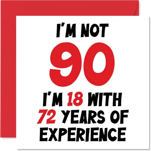 Miniatura 16 de Tarjeta de cumpleaños número 100 para mujeres y hombres, no 100, soy 18 con 82 años de experiencia, divertida tarjeta de felicitación de feliz