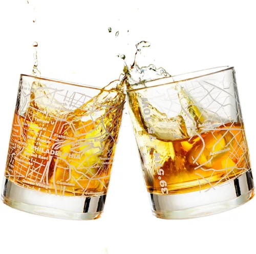 Miniatura 33 de Greenline Goods - Vasos de whisky, juego de regalo de 2 vasos de 284ml para amantes de Washington, DC, grabado con mapa de Washington, DC Vaso