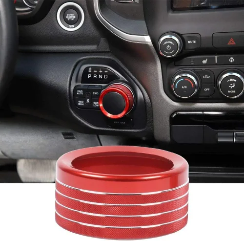 Miniatura 10 de Voodonala para Dodge RAM - Cubierta de perilla selectora de ajuste de interruptor de faro delantero de aluminio para Dodge RAM 2010-2017, accesorios