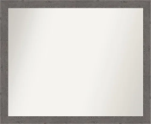Miniatura 229 de Amanti Art Espejo de baño gris para sobre el fregadero, 31 x 48 pulgadas, espejo de tocador rectangular estrecho de color gris, marco de madera