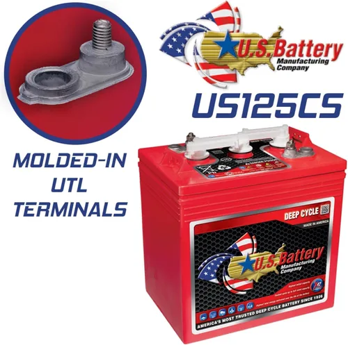 Miniatura 5 de US Battery US125CS 6V 240Ah Inundó la batería de ciclo profundo de plomo ácido GC2