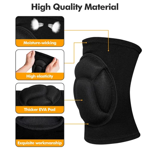 Miniatura 2 de Rodilleras protectoras, esponja gruesa antideslizante, rodilleras para mujer/hombre para voleibol, escalada en roca, ciclismo, baile, jardinería