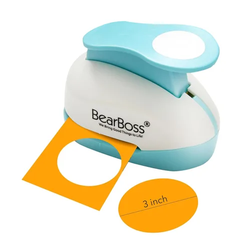 Miniatura 10 de BearBoss Perforadora Circular de 2 Pulgadas, Perforadora de Formas, Juego de Perforadoras de Papel para Scrapbooking, Papel de Festival, Tarjetas