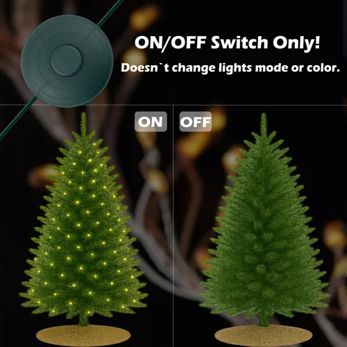 Miniatura 4 de Cable de alimentación Goodsby encendido/apagado para luces de árbol de Navidad, iluminación festiva, luz de cadena LED impermeable con conector