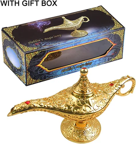 Miniatura 4 de Lámpara clásica de Aladino de leyenda vintage, luz mágica de los deseos, coleccionable, rara, clásica, árabe, accesorios de disfraces, lámpara