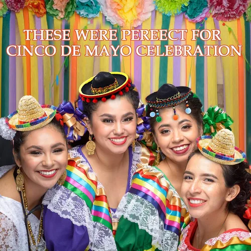Miniatura 3 de 3 sombreros mexicanos, sombreros de fiesta de Cinco de Mayo, sombrero de tela para fiestas, diademas de paja para niños, mascotas, adultos, fiesta