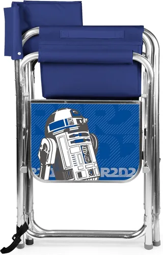Miniatura 5 de PICNIC TIME Star Wars R2-D2 Silla deportiva con mesa auxiliar, silla plegable de playa y campamento, silla portátil para exteriores con correa