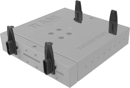 RAM MOUNTS Kit de brazo de sujeción plano de bandeja dura, bandejas laterales para portátil RAM-234-3, permite el cierre de la computadora portátil