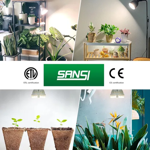 Miniatura 6 de SANSI Bombilla de cultivo con tecnología COC, lámpara de cultivo de espectro completo de 10 W (equivalente a 150 W) con lente óptica para alto PPFD