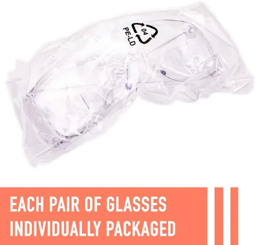 Miniatura 8 de Aqulius OTG - Gafas de seguridad – Lentes de policarbonato a prueba de niebla y antivaho – Gafas de seguridad de bajo perfil sobre gafas
