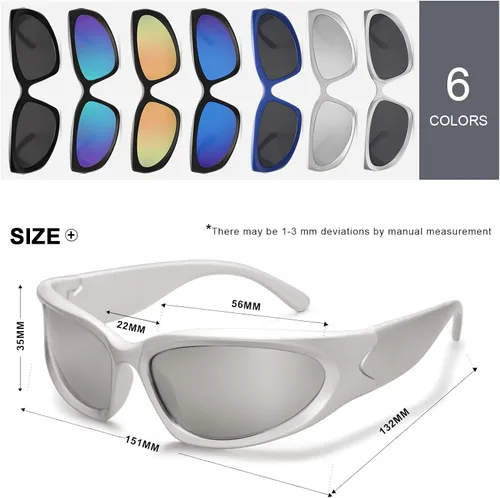 Miniatura 5 de VANLINKER Gafas de sol deportivas envolventes para mujer a la moda y a la moda