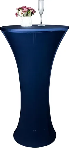 Miniatura 21 de Mantel de Mesa de Cóctel de Spandex Negro de 24x43 Pulgadas Ajustado Mesa de Bar Redonda Elástico Cubiertas de Mesa de Cóctel Highboy para Banquete