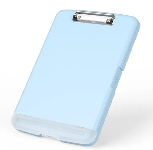 Miniatura 10 de Rimilak Portapapeles de plástico con almacenamiento, portafolio de enfermería de alta capacidad 8.5 x 11 con soporte para bolígrafo, tamaño 14.2 x