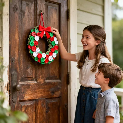 Miniatura 6 de Greentime 350-400 PCS Botones de Resina de Navidad Botones Surtidos de 2 y 4 Agujeros Redondos para Manualidades para Decoraciones de Fiestas